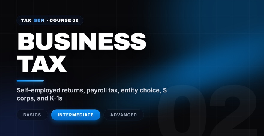 Business Tax course cover