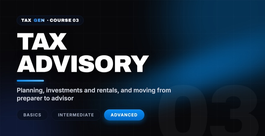 Tax Advisory course cover